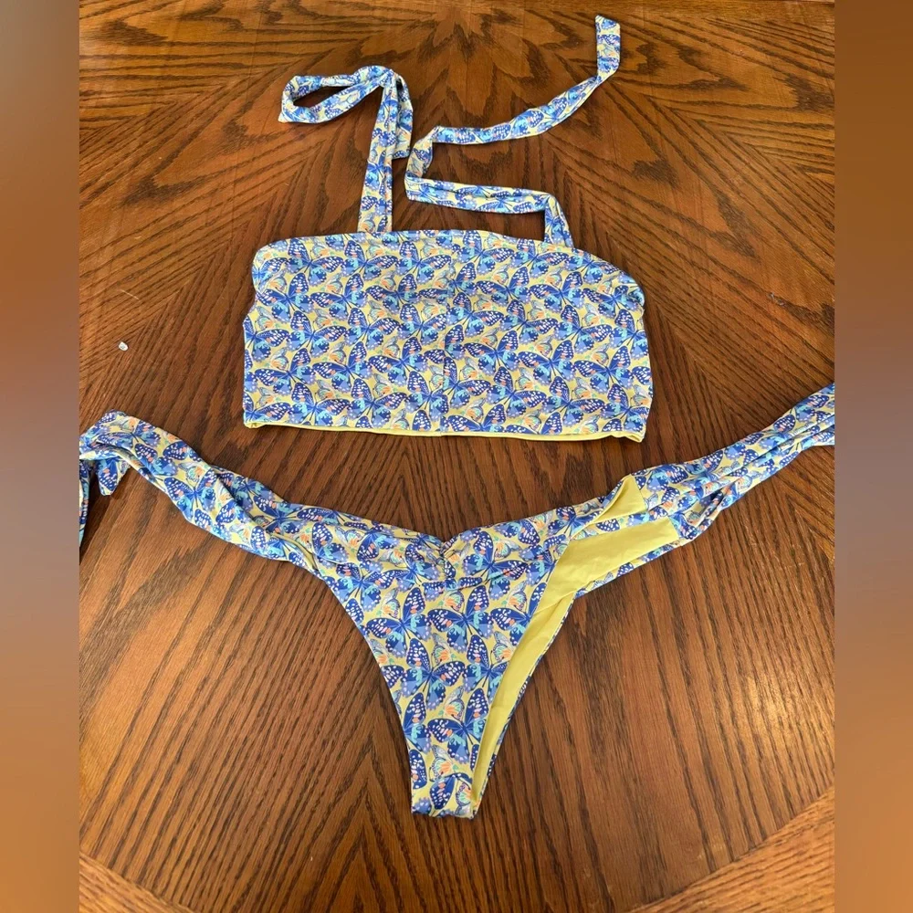 frankies bikinis‎ monarch butterfly print Set